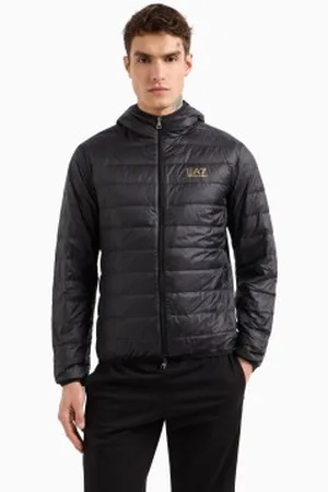 EA7 Unisex. 8NPB24_PNGPZ Casaco dobrável para baixo Core Identity (L), Casual, Poliamida