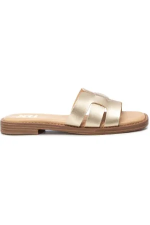 Xti Para mulher. 14386703-ORO Sandálias 143867 douradas (37), , Plano, Nenhum, Casual