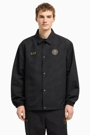 EA7 Para homem. 7M000262_AF13722 Casaco de futebol com monograma em tecido jacquard (3XL), Casual, Poliéster