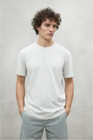 ECOALF Para homem. MCMGATSNOW000831S25-300 T-shirt Now cinzenta (XL), Casual, , Manga curta, Algodão orgânico, Sustentável