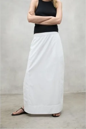 ECOALF Para mulher. MCWGASKINES00175S25-000 Saia Inés branca (S), , Casual, Modal, Sustentável