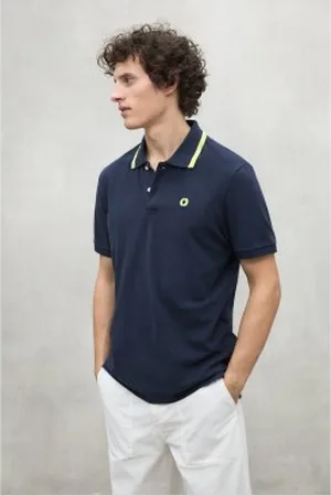 ECOALF Para homem. MCMGAPORAYAN0838S25-161 Pólo azul-marinho Rayan (L), Casual, Manga curta, Algodão orgânico, Sustentável