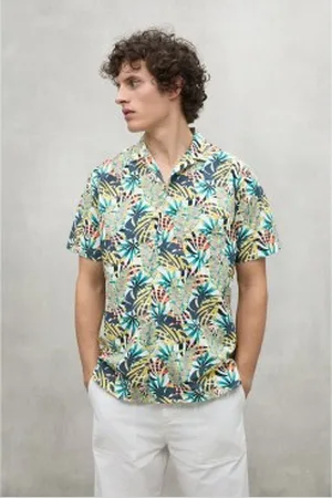 ECOALF Para homem. MCMGASRSYRON0293S25-082 Camisa Syron multicolorida (S), Casual, Poliamida, Manga curta, Sustentável