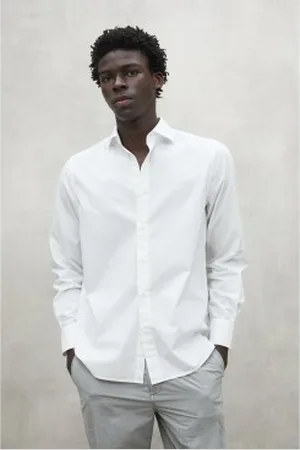 ECOALF Para homem. MCMGASRALFRE0712S25-000 Camisa Alfredo branca (M), , Casual, Manga comprida, Algodão orgânico, Sustentável