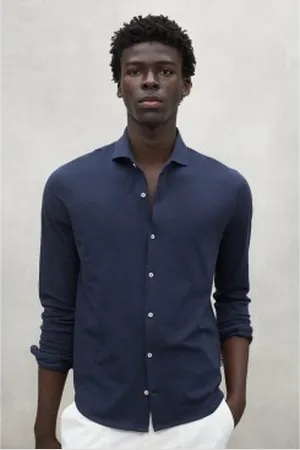 ECOALF Para homem. MCMGASRMOLE00831S25-161 Camisa Mole azul-marinho (L), Casual, Manga comprida, Algodão orgânico, Sustentável