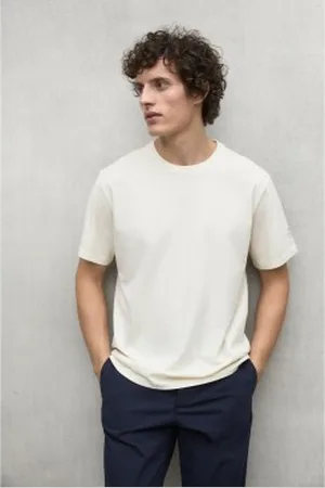 ECOALF Para homem. MCMGATSABERI0803S25-021 T-shirt Aberi branca (M), , Casual, Manga curta, Algodão orgânico, Sustentável