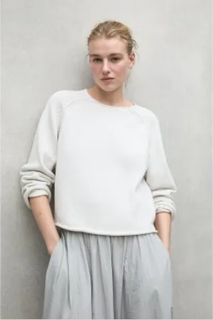 ECOALF Para mulher. MCWGAKNALAMO0660S25-292 Camisola Alamo branca (XS), , Casual, Algodão orgânico, Sustentável