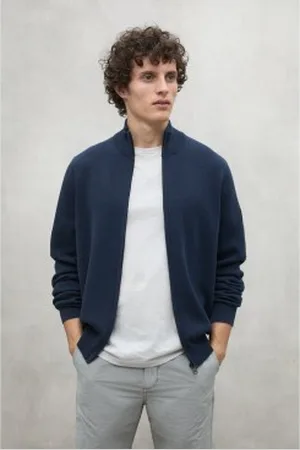 ECOALF Para homem. MCMGAKNMANDA0639S25-160 Casaco Mandarina azul-marinho (M), Casual, Algodão orgânico, Sustentável