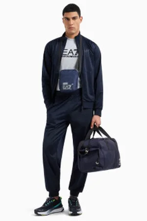 EA7 Para homem. 7M000237_AF12449 Fato de treino Visibility em tecido reciclado com fecho de correr completo ASV (L), Casual, Esportivo