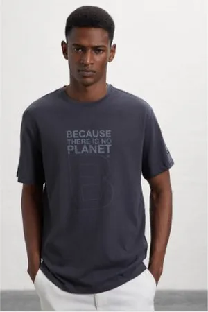 ECOALF Para homem. GATSGREAT0803MW23-299 T-shirt cinzenta fantástica (S), Casual, , Manga curta, Algodão orgânico, Sustentável