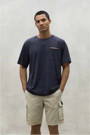 ECOALF Para homem. MCMGATSDERA00803S24-161 T-shirt azul-marinho Dera (S), Casual, Manga curta, Algodão orgânico, Sustentável, Algodão Recicl