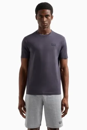 EA7 Para homem. 8NPT25_PJVPZ T-shirt Core Identity em algodão Pima cinzento (L), Casual, Esportivo, , Multisport, Manga curta