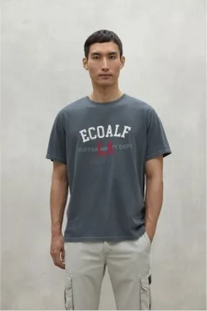 ECOALF Para homem. MCMGATSVENIT0803W24-162 T-shirt azul-marinho Veneza (S), Casual, Manga curta, Algodão orgânico, Sustentável, Algodão Reci