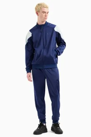 EA7 Para homem. 7M000275_AF12449 Fato de treino 7 linhas em tecido técnico (L), Casual, Esportivo, Multisport, Poliéster, Manga comprid