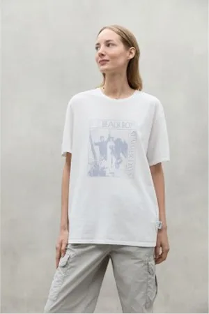 ECOALF Para mulher. MCUGATSKOKOM0803S24-000 T-shirt Kokomo branca (XXL), , Casual, Manga curta, Algodão orgânico, Sustentável, Algodão