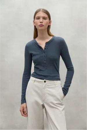 ECOALF Para mulher. MCWGATSLILLE0560W24-162 T-shirt Lille (XS), Casual, Manga comprida, Lyocell