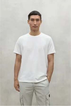 ECOALF Para homem. MCMGATSZARAU0803W24-001 T-shirt Zarautz branca (XL), , Casual, Manga curta, Algodão orgânico, Sustentável, Algodão