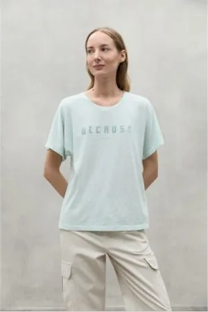 ECOALF Para mulher. MCWGATSKEMI00123S24-149 T-shirt Kemi (L), Casual, Algodão, Manga curta, Sustentável