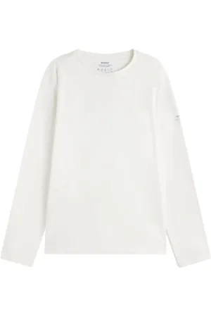 ECOALF Para homem. MCMGATSACT000803S24-000 T-shirt Act branca (L), Branco, Casual, Manga comprida, Algodão orgânico, Sustentável