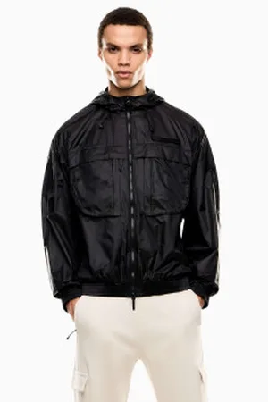 EA7 Para homem. 7M000330_AF13149 Casaco com capuz e fecho de correr em nylon (XS), Casual, Poliamida