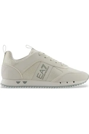 EA7 Unisex. X8X185_XR175 Sapatilhas Lifestyle (44), Plano, Cordão, Casual