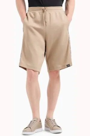 EA7 Para homem. 7M000217_AF12660 Bermudas Logo Series castanhas (3XL), , Casual, Esportivo, Algodão, Multisport