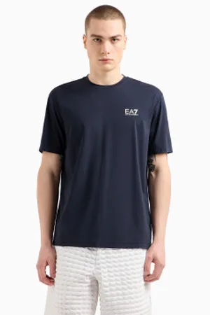 EA7 Para homem. 7M000179_AF13530 T-shirt azul-marinho do Tennis Club (L), Casual, Esportivo, Multisport, Viscoso, Manga curta