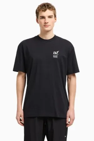 EA7 Para homem. 7M000118_AF13244 T-shirt Graphic Series preta (L), , Casual, Algodão, Manga curta