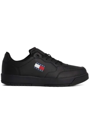 Tommy Hilfiger Para homem. EM0EM01397 Sapatilhas com sola intermédia serrilhada preta (40), Preto, Plano, Cordão, Casual