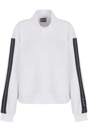 EA7 Para mulher. 7W000171_AF12643 Camisola interlock branca (L), Branco, Casual, Esportivo, Multisport, Modal