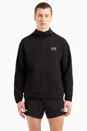 EA7 Para homem. 7M000127_AF12501 Casaco com capuz Dynamic Athlete preto (L), Casual, Esportivo, Multisport, Poliéster