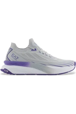 EA7 Unisex. X8X176_XK377 Sapatilhas Crusher Distance Snoic Knit cinzento (44), Plano, Cordão, Casual