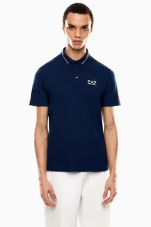 EA7 Para homem. 7M000184_AF13511 do Polo Tennis Club (3XL), Casual, Algodão, Manga curta