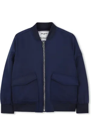 Zadig & Voltaire Para menino. X60366 Casaco bomber azul-marinho (8años= 126cm), Casual, Polister Reciclado, Sustentável, moda infantil