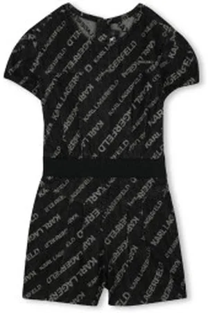 Karl Lagerfeld Para menina. Z30479 Macacão de veludo cinzento (10años= 138cm), Casual, , Algodão, Manga curta, moda infantil