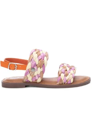 Refresh Para mulher. 17071304-CORAL Sandálias 170713 cor-de- (37), Tecido, Plano, Fivela, Casual