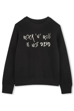 Zadig & Voltaire Unisex para criança. X60364 Camisola preta com estampado (4años= 102cm), , Casual, Algodão, Sustentável, moda infantil