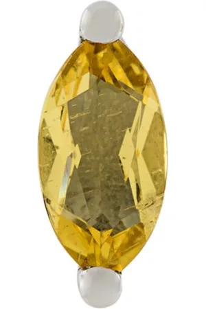 DELFINA DELETTREZ 18kt gold Dots Solitaire beryllium and pearl earring