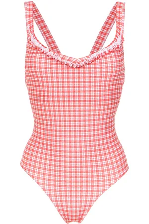 AMIR SLAMA Plaid swimsuit