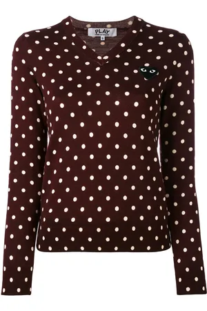 Comme des Garçons Dotted V-neck jumper
