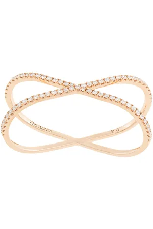 ALINKA 18kt rose KATIA DUO diamond two-finger ring