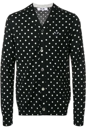 Comme des Garçons Polka dot heart logo cardigan