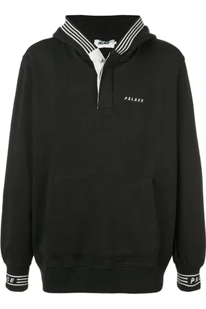 PALACE P-Rib stripe-trim hoodie