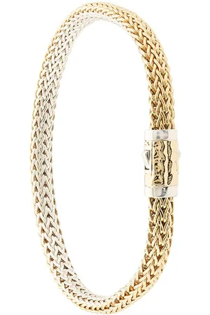 John Hardy 18kt yellow and sterling silver Classic Chain extra-small reversible bracelet