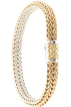 John Hardy 18kt yellow and sterling silver Classic Chain reversible bracelet