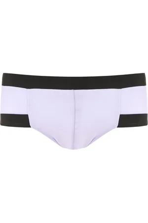 AMIR SLAMA Contrasting trim swim trunks