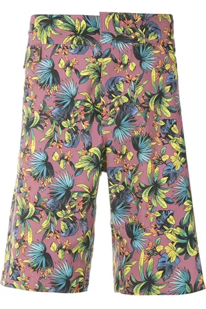 AMIR SLAMA Foliage print swim short