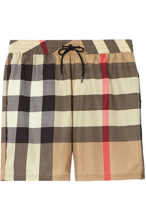 Burberry Checked drawstring swim shorts