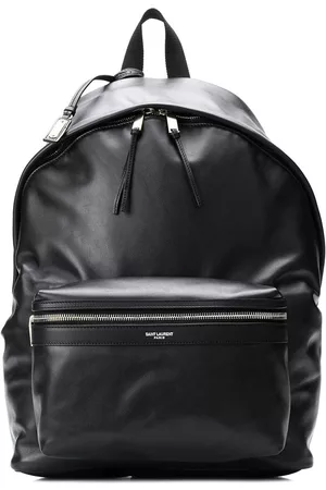 Saint Laurent Leather look logo backpack