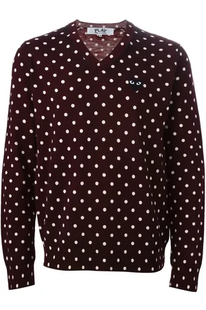 Comme des Garçons Polka dot V-neck sweater
